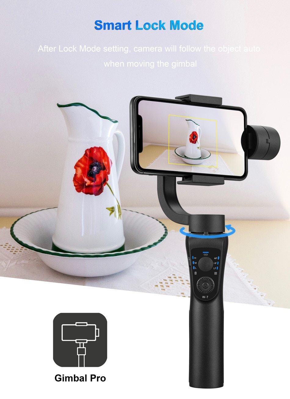 3-Axis Gimbal Active Track w/Focus Pull & Zoom for Smart Phone