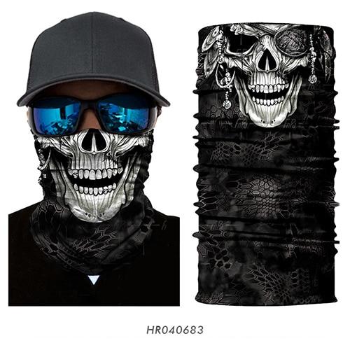 3D Seamless Skull Tactical Neck Gaiter