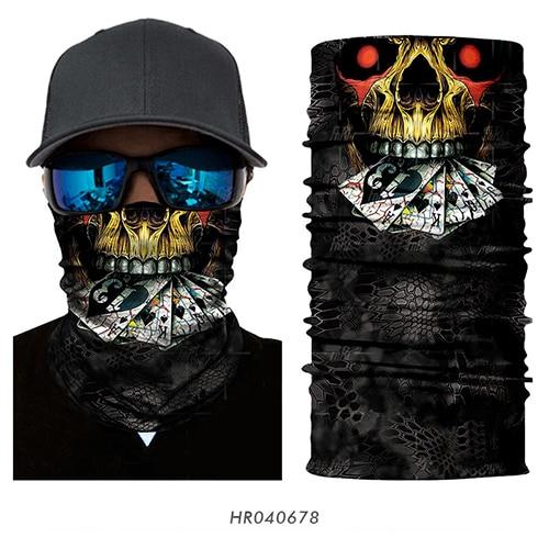 3D Seamless Skull Tactical Neck Gaiter