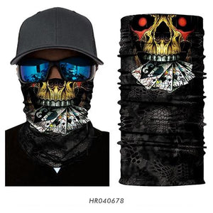 3D Seamless Skull Tactical Neck Gaiter