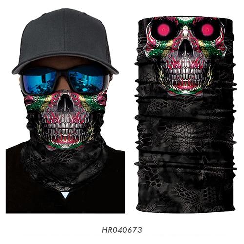 3D Seamless Skull Tactical Neck Gaiter