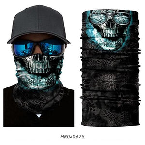 3D Seamless Skull Tactical Neck Gaiter