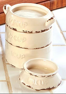 Rustic Farmhouse Kitchen Milk Can Measuring Cups Stackable Set