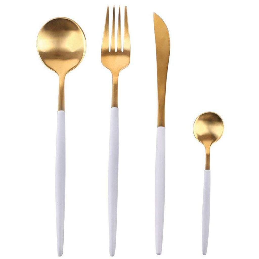 4 Piece Luxury Modern Cutlery Set 304 Stainless Steel by Keera Gadgets