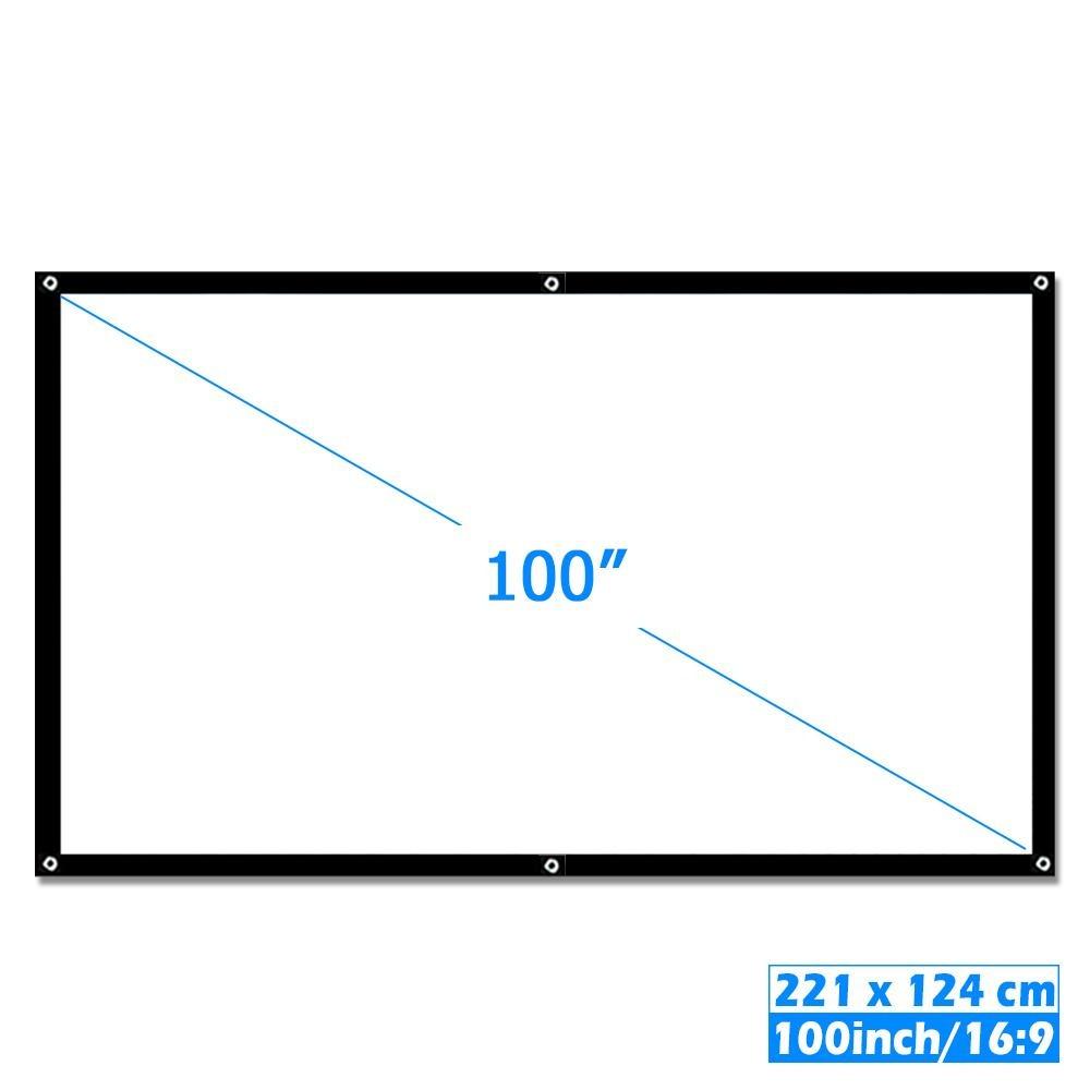 16:9 Portable Outdoor Projector Screen 100 inch