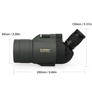 25-75x70 Spotting Telescope Hunting Optics BAK4 Prism Long Range Waterproof w/Tripod