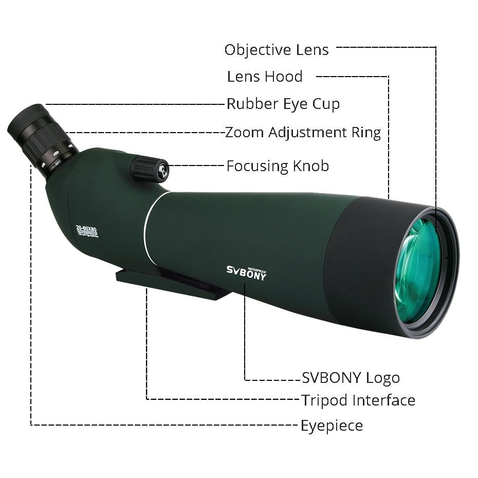 20-60x80 Zoom Telescope Prism MC Lens Birdwatching Hunting Waterproof Monocular