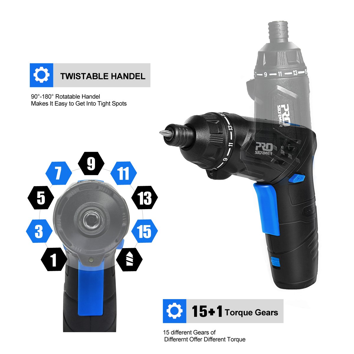 3.6V Household Screwdriver 2000mAh Li-ion Battery Multifunction