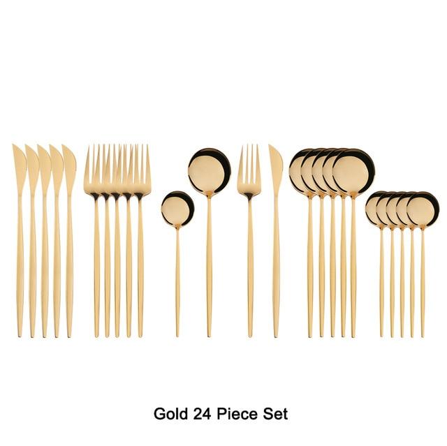 24 Piece Luxury Flatware set 18/10 Stainless Steel