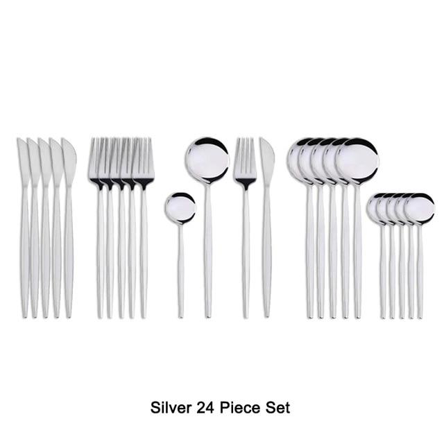 24 Piece Luxury Flatware set 18/10 Stainless Steel