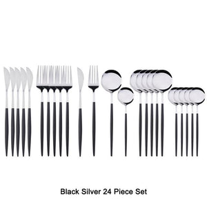 24 Piece Luxury Flatware set 18/10 Stainless Steel