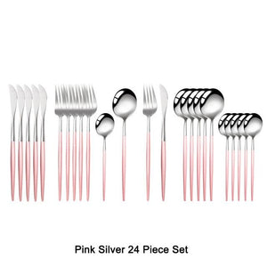 24 Piece Luxury Flatware set 18/10 Stainless Steel