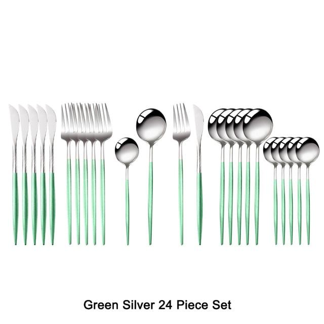 24 Piece Luxury Flatware set 18/10 Stainless Steel