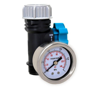 1MPa(140psi/10bar) 3/4’’ Water Pressure Gauge Ball Valve Flow Control Garden Tool for Water Timer