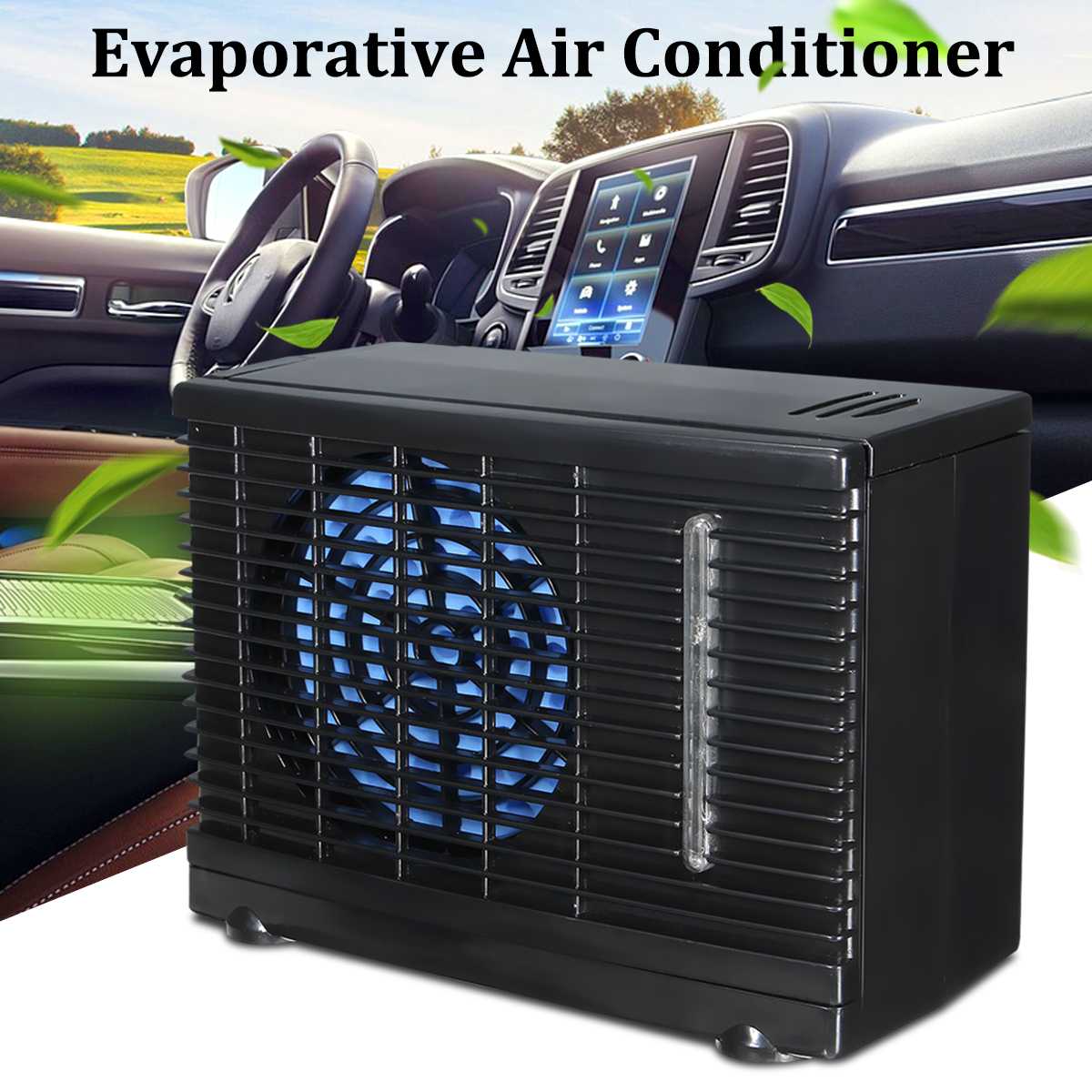 12V 35W 2 Speed Portable Car Air Cooling Water Ice Evaporative Fan