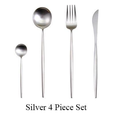 4 Piece Luxury Modern Cutlery Set 304 Stainless Steel by Keera Gadgets