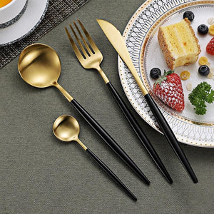 4 Piece Luxury Modern Cutlery Set 304 Stainless Steel by Keera Gadgets