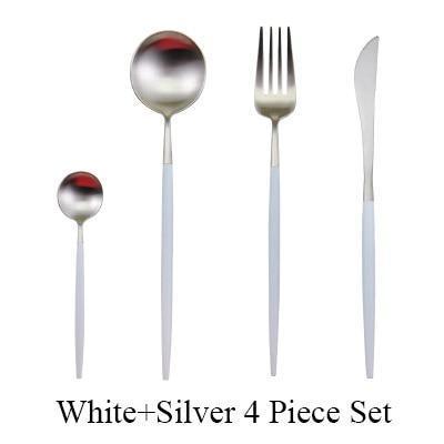 4 Piece Luxury Modern Cutlery Set 304 Stainless Steel by Keera Gadgets