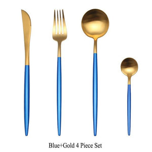 4 Piece Luxury Modern Cutlery Set 304 Stainless Steel by Keera Gadgets