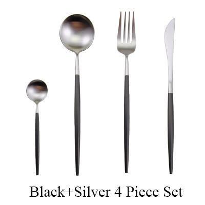 4 Piece Luxury Modern Cutlery Set 304 Stainless Steel by Keera Gadgets