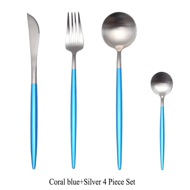 4 Piece Luxury Modern Cutlery Set 304 Stainless Steel by Keera Gadgets