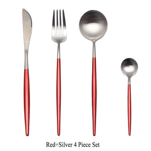 4 Piece Luxury Modern Cutlery Set 304 Stainless Steel by Keera Gadgets